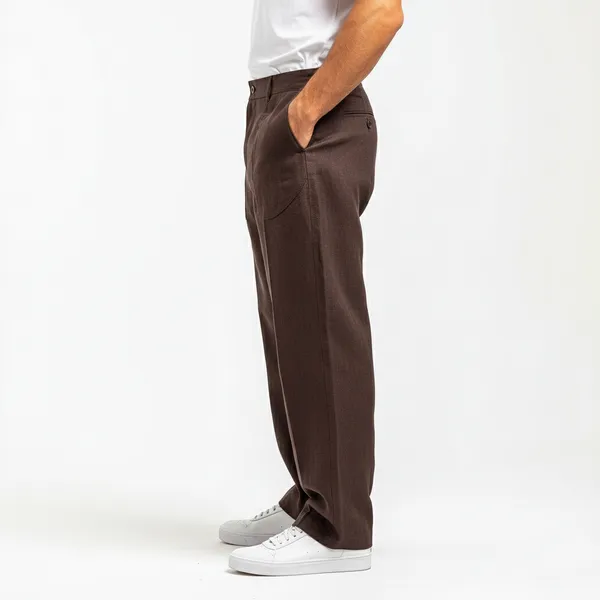 Brown_Pure_Linen_Resort_&_Beach_Wear_Trouser_For_Men