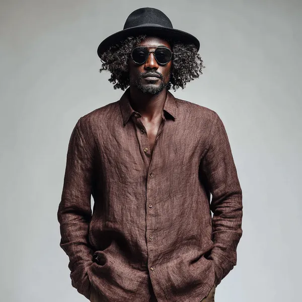 Men'S_Coffee_Brown_Pure_Linen_Shirt