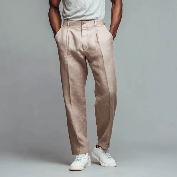 Khaki_Mist_Stay-Cool_Linen_Summer_Trousers_Men