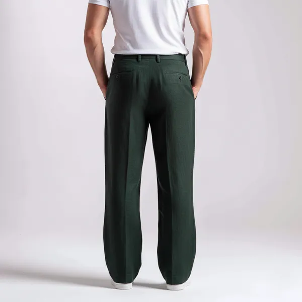 Forest_Green_Pure_Linen_Resort_&_Beach_Wear_Trouser_For_Men