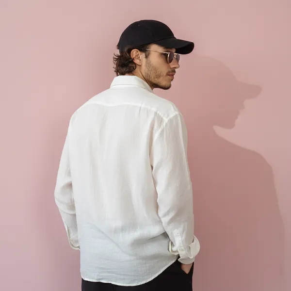 Men'S_White_Pure_100%_Linen