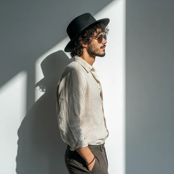 Men'S_Heather_Grey_100%_Pure_Linen_Shirt