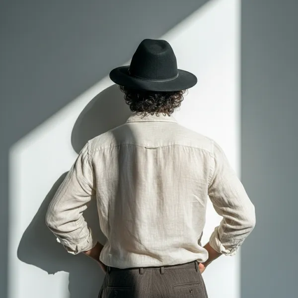 Men'S_Heather_Grey_100%_Pure_Linen_Shirt