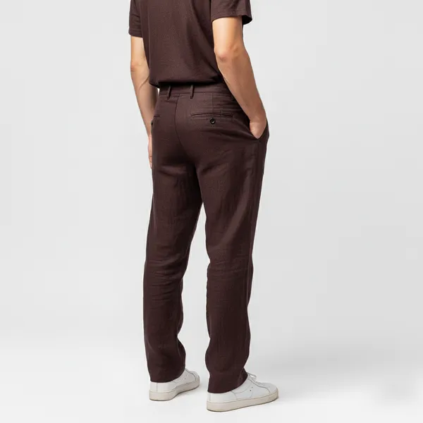 Chocolate_Brown_Pure_Linen_Resort_&_Beach_Wear_Trouser_For_Men