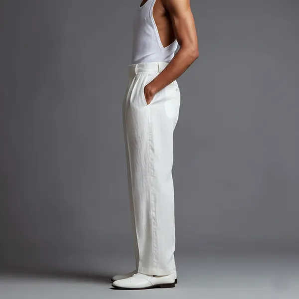 Snow_White_100%_European_Linen_Tailored_Pants_Men