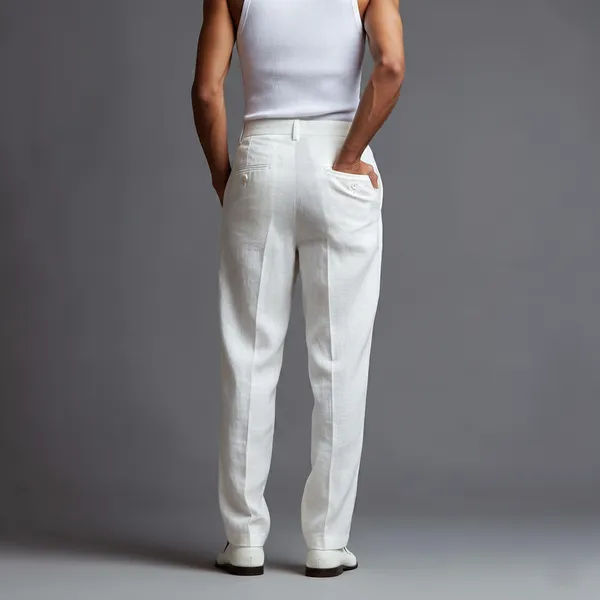 Snow_White_100%_European_Linen_Tailored_Pants_Men