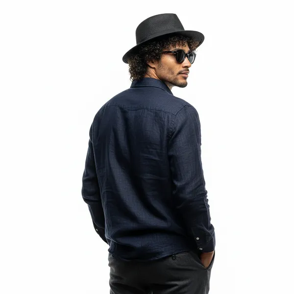 Deep_Navy_Blue_100%_Linen_Shirt_For_Men'S