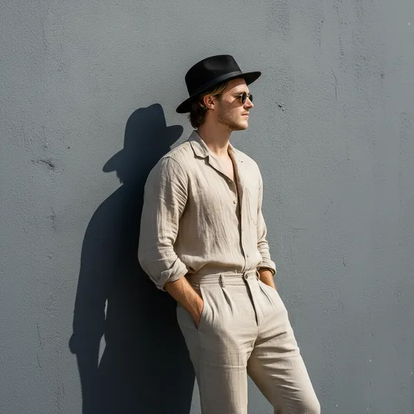 Beige_Pure_Linen_Shirt_For_Men