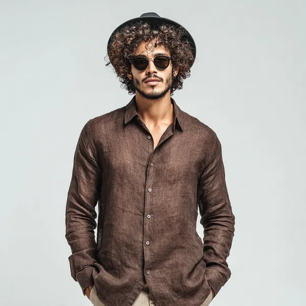 Classic_Mocha_Brown_Pure_Linen_Shirt_For_Men'S