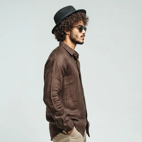Classic_Mocha_Brown_Pure_Linen_Shirt_For_Men'S
