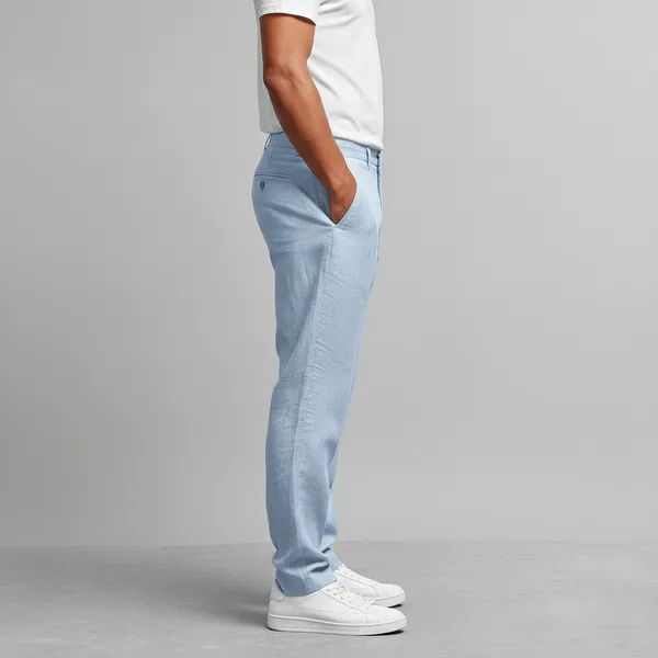 Sky_Blue_100%_European_Linen_Tailored_Pants_Men
