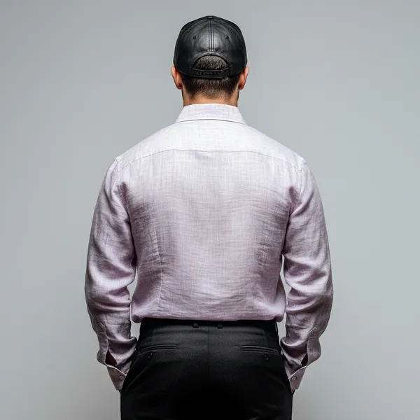Men'S_Eggplant_100%_Pure_Linen_Shirt