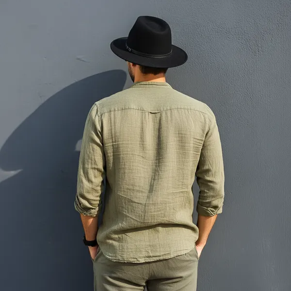 Light_Olive_Pure_Linen_Shirt_For_Men