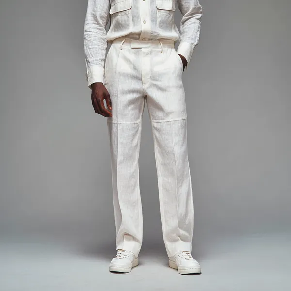 Off-White_Pure_Linen_Resort_&_Beach_Wear_Trouser_For_Men