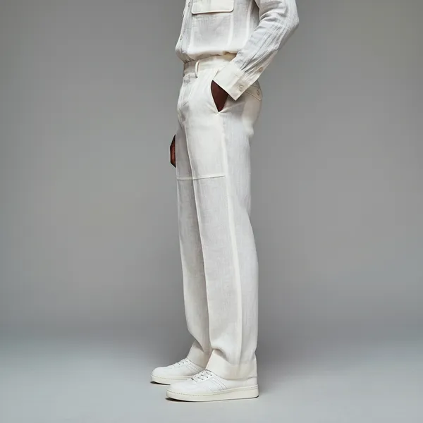 Off-White_Pure_Linen_Resort_&_Beach_Wear_Trouser_For_Men