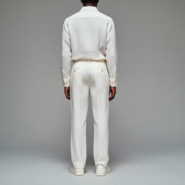 Off-White_Pure_Linen_Resort_&_Beach_Wear_Trouser_For_Men