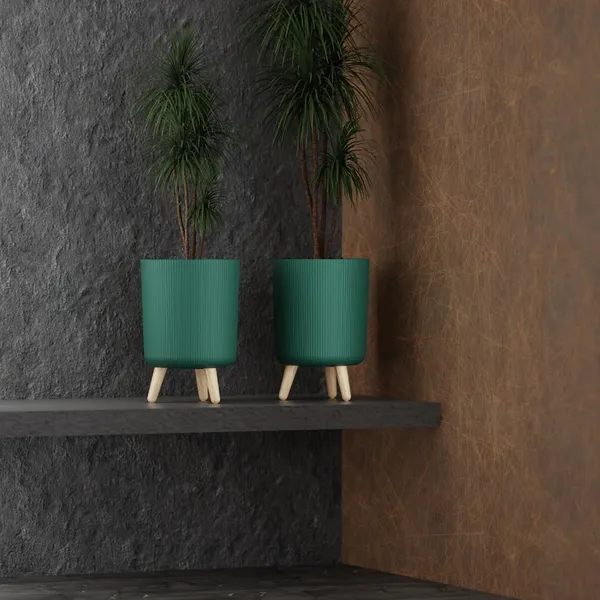 Flower_Pot_with_Plastic_Legs_(Green)_(Pack_of_2)