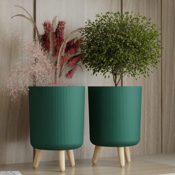 Flower_Pot_with_Plastic_Legs_(Green)_(Pack_of_2)