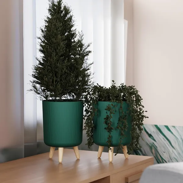Flower_Pot_with_Plastic_Legs_(Green)_(Pack_of_2)