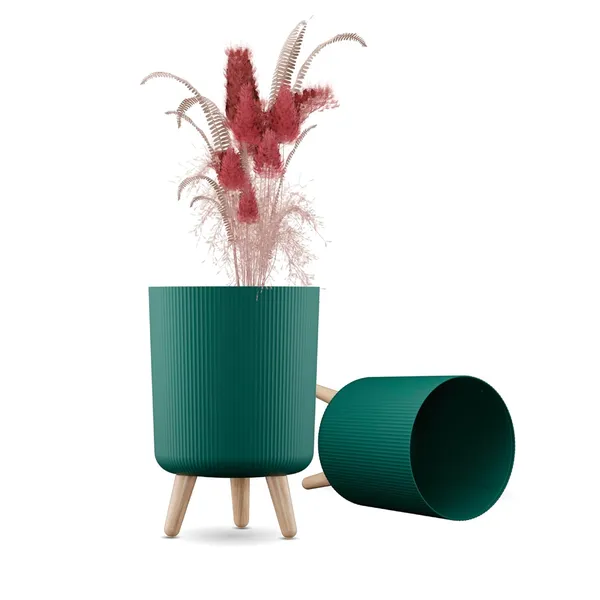 Flower_Pot_with_Plastic_Legs_(Green)_(Pack_of_2)