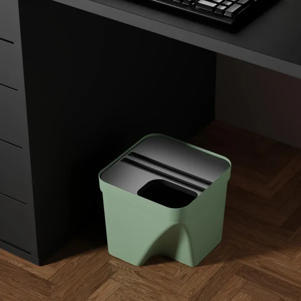 Square_Dustbin_-_Green
