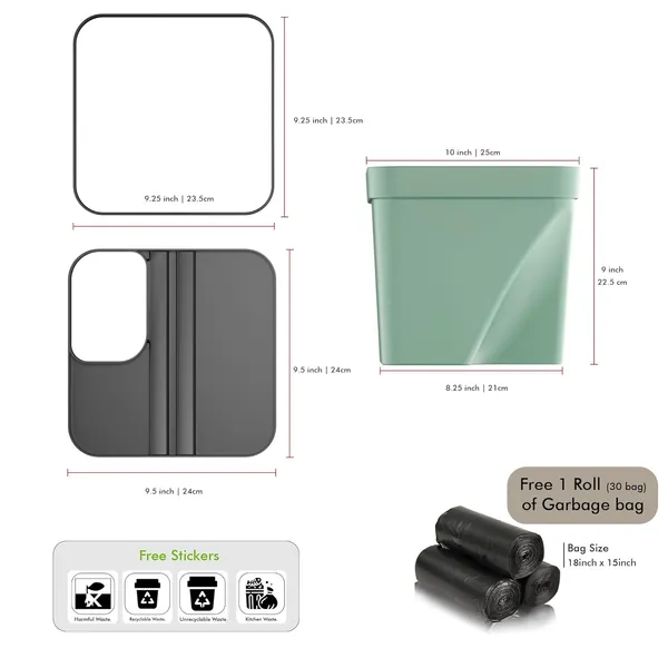 Square_Dustbin_-_Green