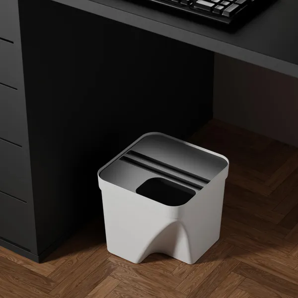 Square_Dustbin_-_White