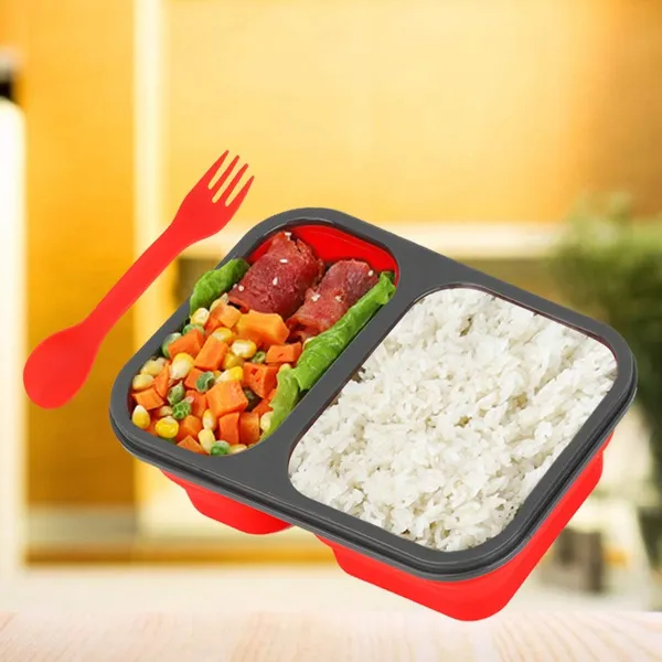 Silicone_lunch_box_(2_compartment)_-_Red