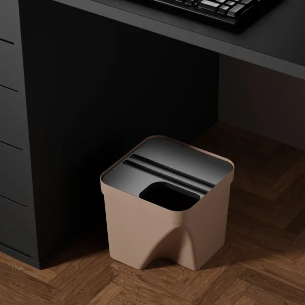 Square_Dustbin_-_Brown