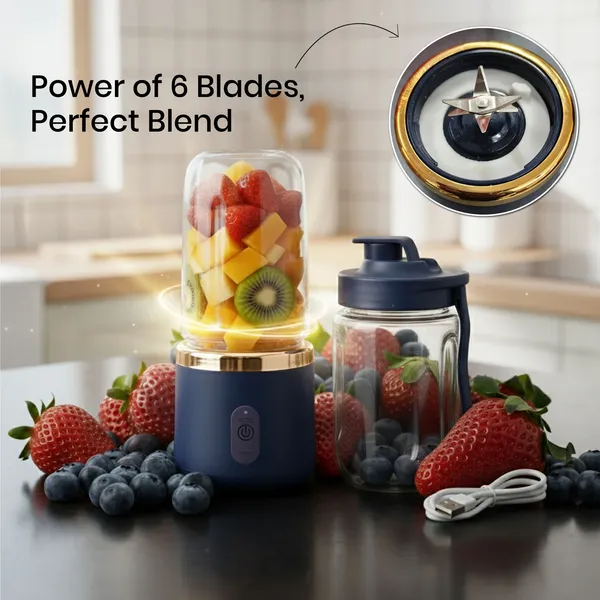 Dual-cup_Juicer_-_Blue