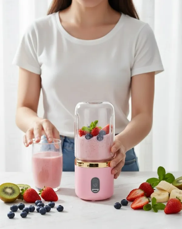 Dual-cup_Juicer_-_Pink