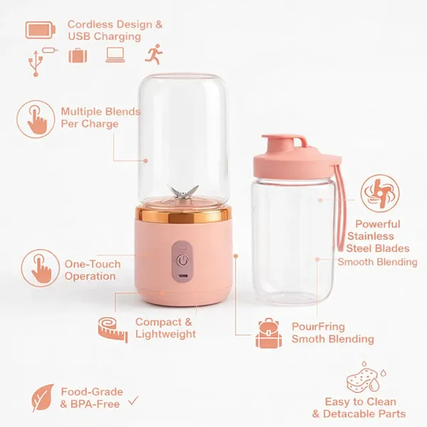 Dual-cup_Juicer_-_Pink