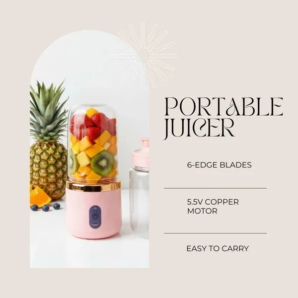 Dual-cup_Juicer_-_Pink