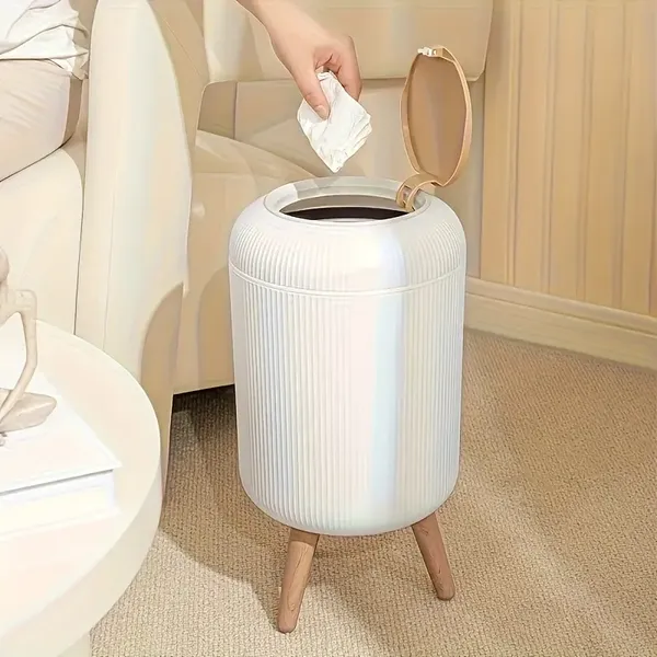 Dustbin_with_Legs_(White_&_Brown)