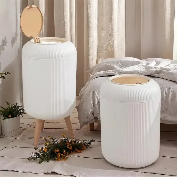 Dustbin_with_Legs_(White_&_Brown)