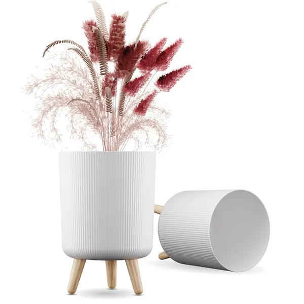 Flower_Pot_with_Plastic_Legs_(White)_(Pack_of_2)