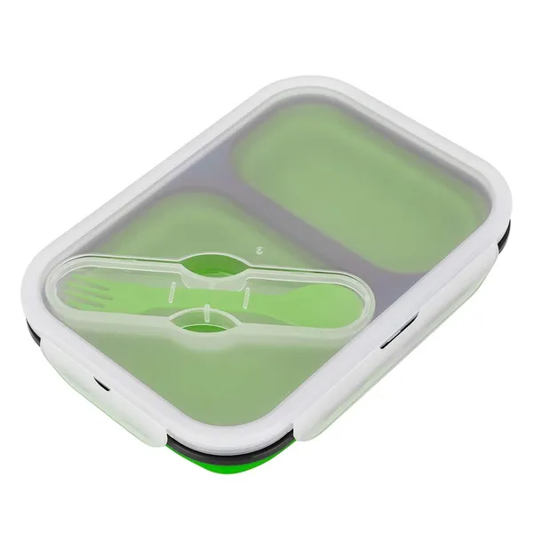 Silicone_lunch_box_(2_compartment)_-_Green