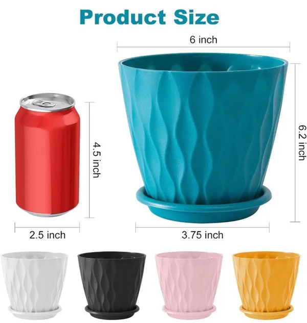 Multicolor_Flower_Pot_Wave_(Pack_Of_5)_For_Home_Decor_(ONLY_FLOWER_POTS,_NO_PLANTS)