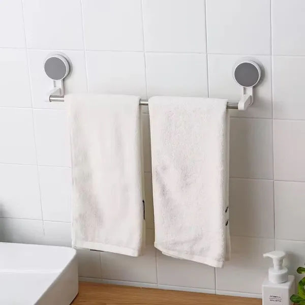 White_Self_Adhesive_Towel_Holder