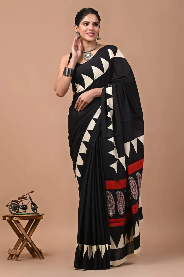 Black_Soft_Mulmul_Cotton_Saree