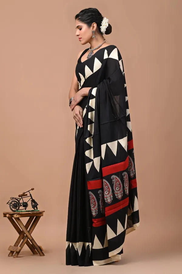 Black_Soft_Mulmul_Cotton_Saree
