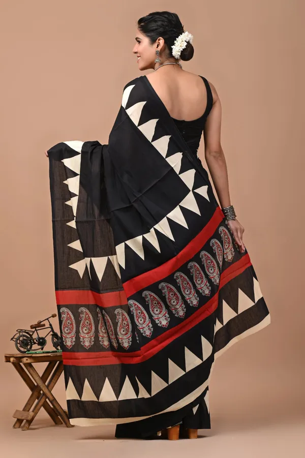 Black_Soft_Mulmul_Cotton_Saree