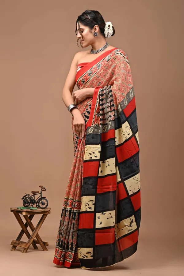 Peach_Soft_Mulmul_Cotton_Saree