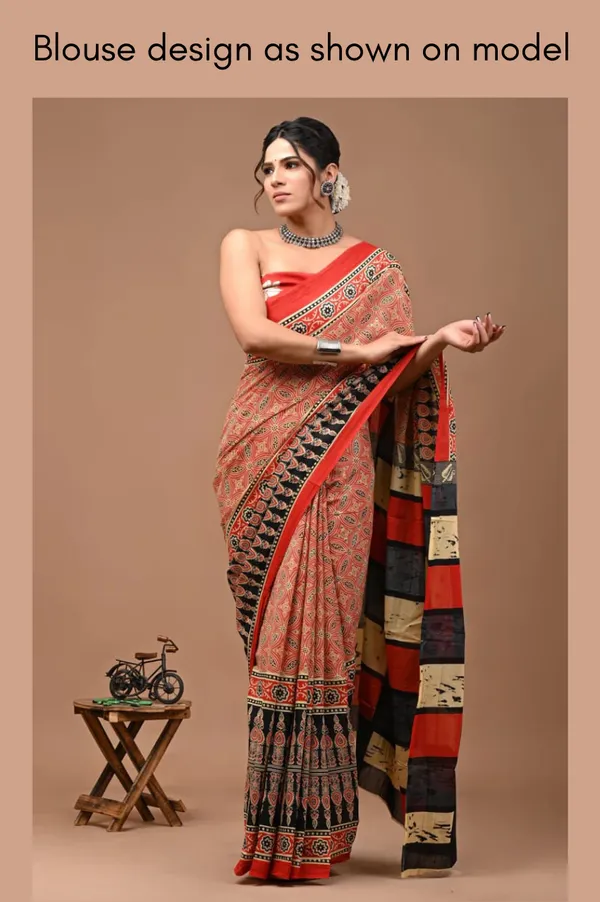 Peach_Soft_Mulmul_Cotton_Saree
