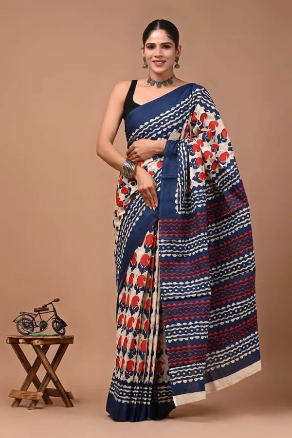 Multicolour_Soft_Mulmul_Cotton_Saree