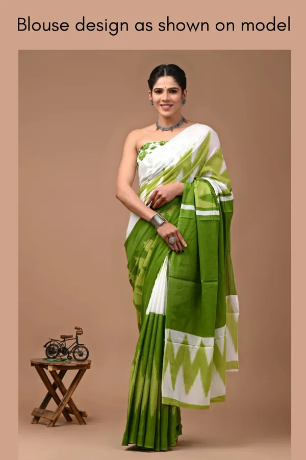 Leaf_Green_Soft_Mulmul_Cotton_Saree