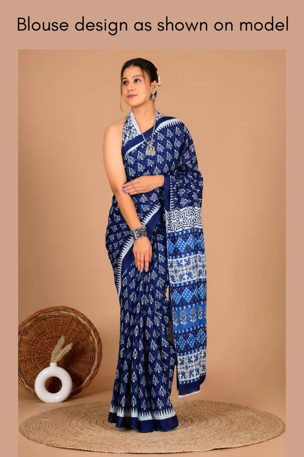 Blue_Soft_Mulmul_Cotton_Saree