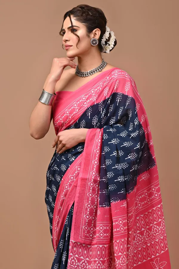 Navy_Blue_Soft_Mulmul_Cotton_Saree