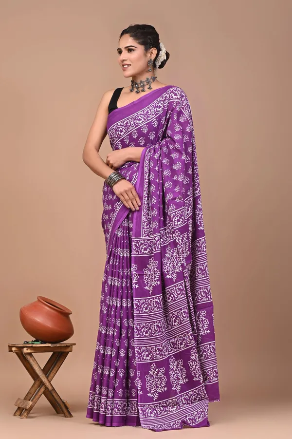 Royal_Purple_Soft_Mulmul_Cotton_Saree