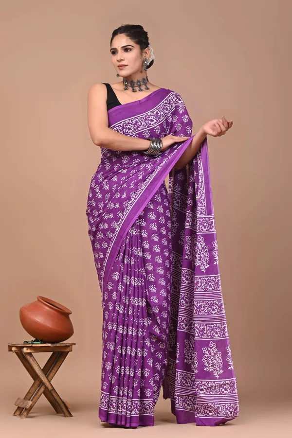Royal_Purple_Soft_Mulmul_Cotton_Saree